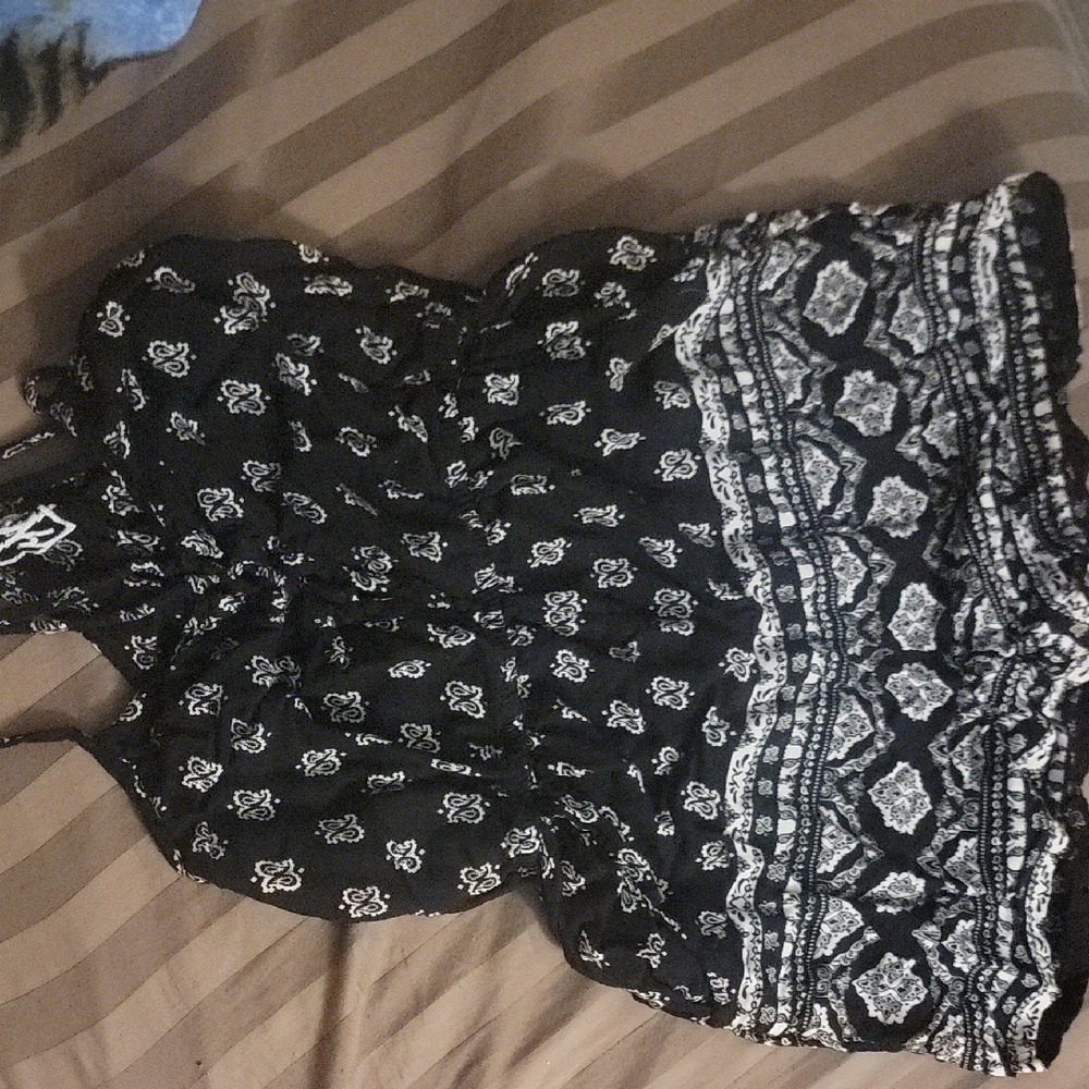 Black and White PAISLEY Patterned Romper